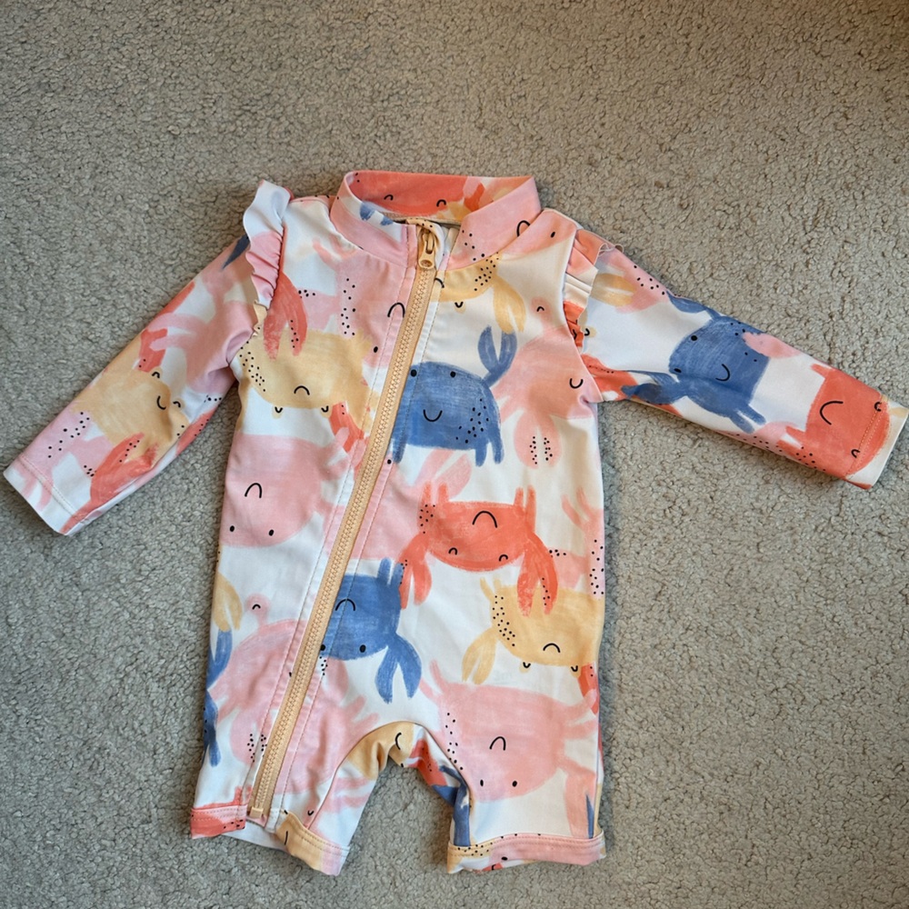 Colorful Baby Swim One Piece/ Size 3M
